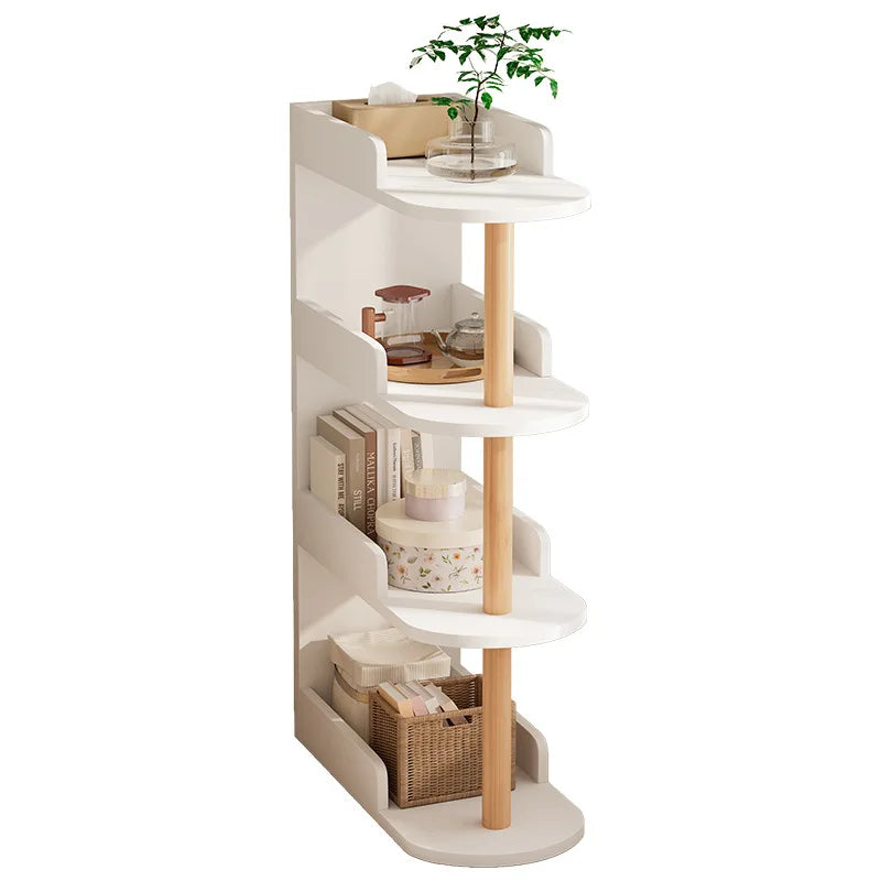 Bedroom bedside clip gap storage shelf storage cabinet small bookshelf floor rack
