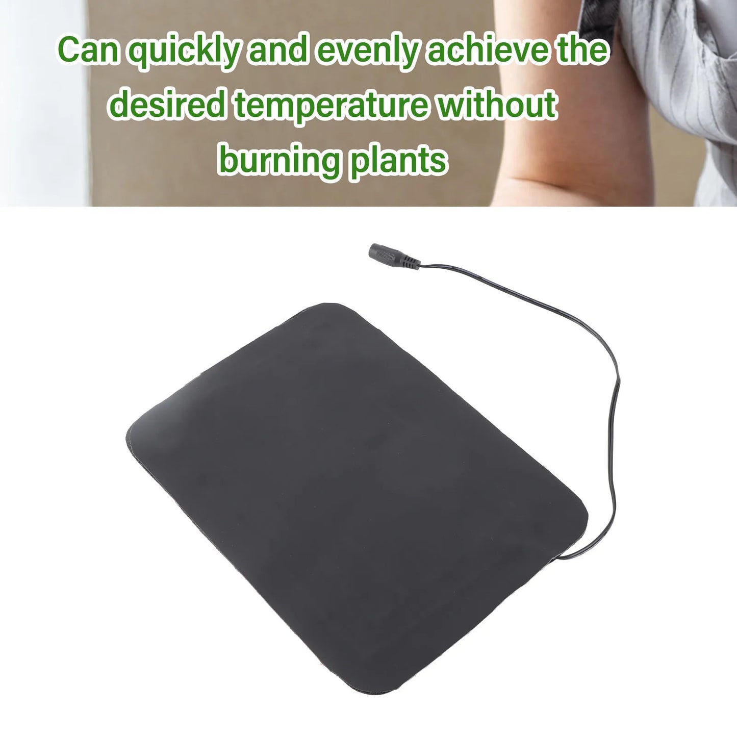 Plant Heating Pad Seedling Heat Mat 3 Gear Temperature Adjustment PU Leather Hydroponic Plant Heating Pad for Indoor Gardening