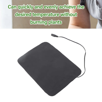 Plant Heating Pad Seedling Heat Mat 3 Gear Temperature Adjustment PU Leather Hydroponic Plant Heating Pad for Indoor Gardening