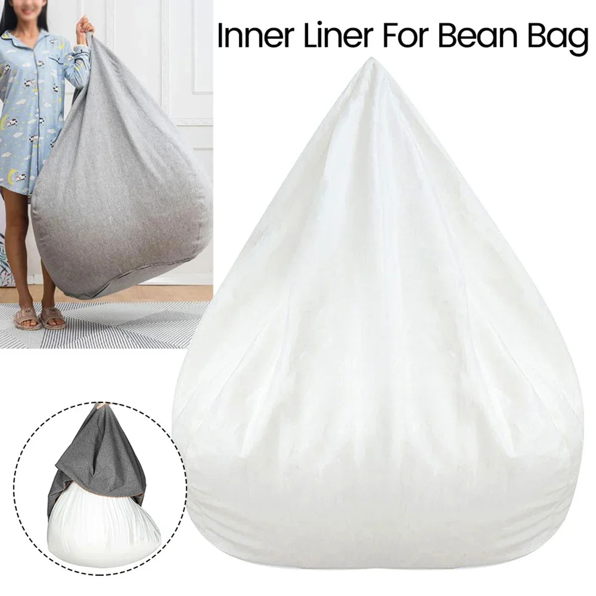OTAUTAU 1/2pc Sofas Cover Without Filler Removable Lazy Sofa Inner Liner Washable Replacement Bean Bag Insert Pouf Beanbag