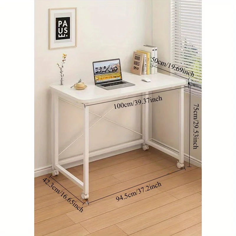 Folding small desk, bedroom desk, student's simple writing desk