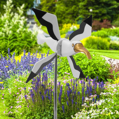 Seagull Windmill Weatherproof Fade Resistant Stable Decorative Easy To Install Seagull Garden  for Patio
