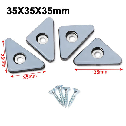 4/8pcs Furniture Leg Slider Pads Easy Move Heavy Furniture Table Bases Protector Legs Anti-abrasion Floor Mat with Screws
