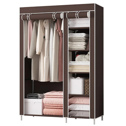 Simple wardrobe storage non-woven fabric assembly folding foreign trade e****mical cloth wardrobe