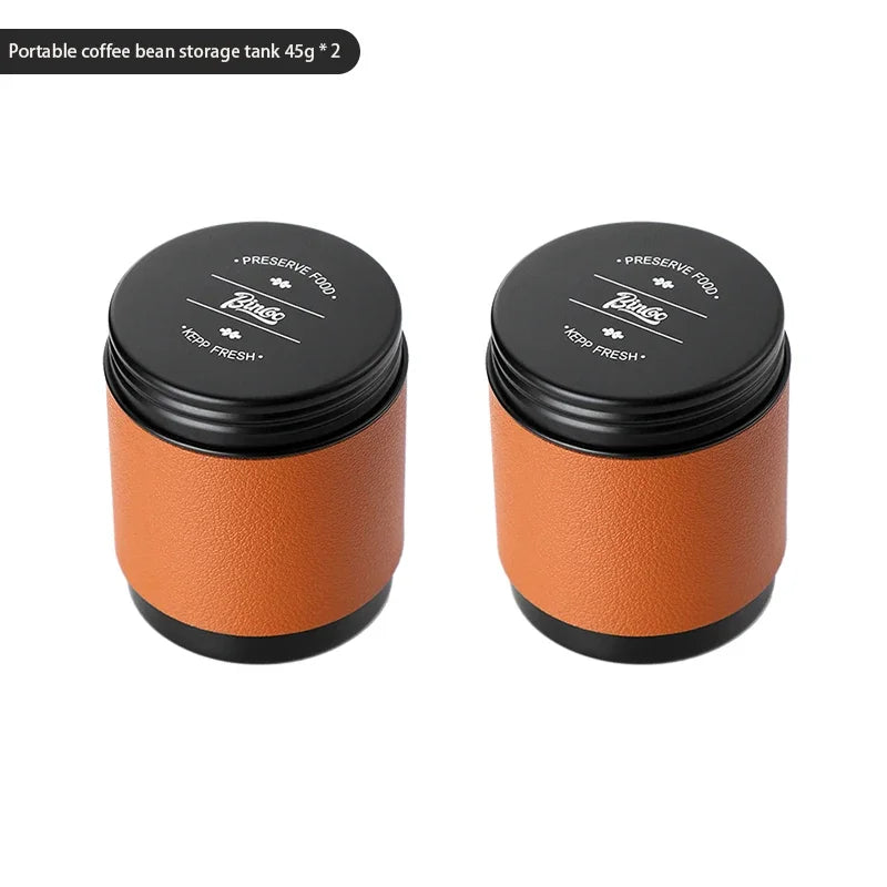 Bincoo Mini Coffee Canisters 2-Pack 80ML, Portable Storage Bottles, Outdoor Coffee Powder Containers, Airtight Freshness Keepers