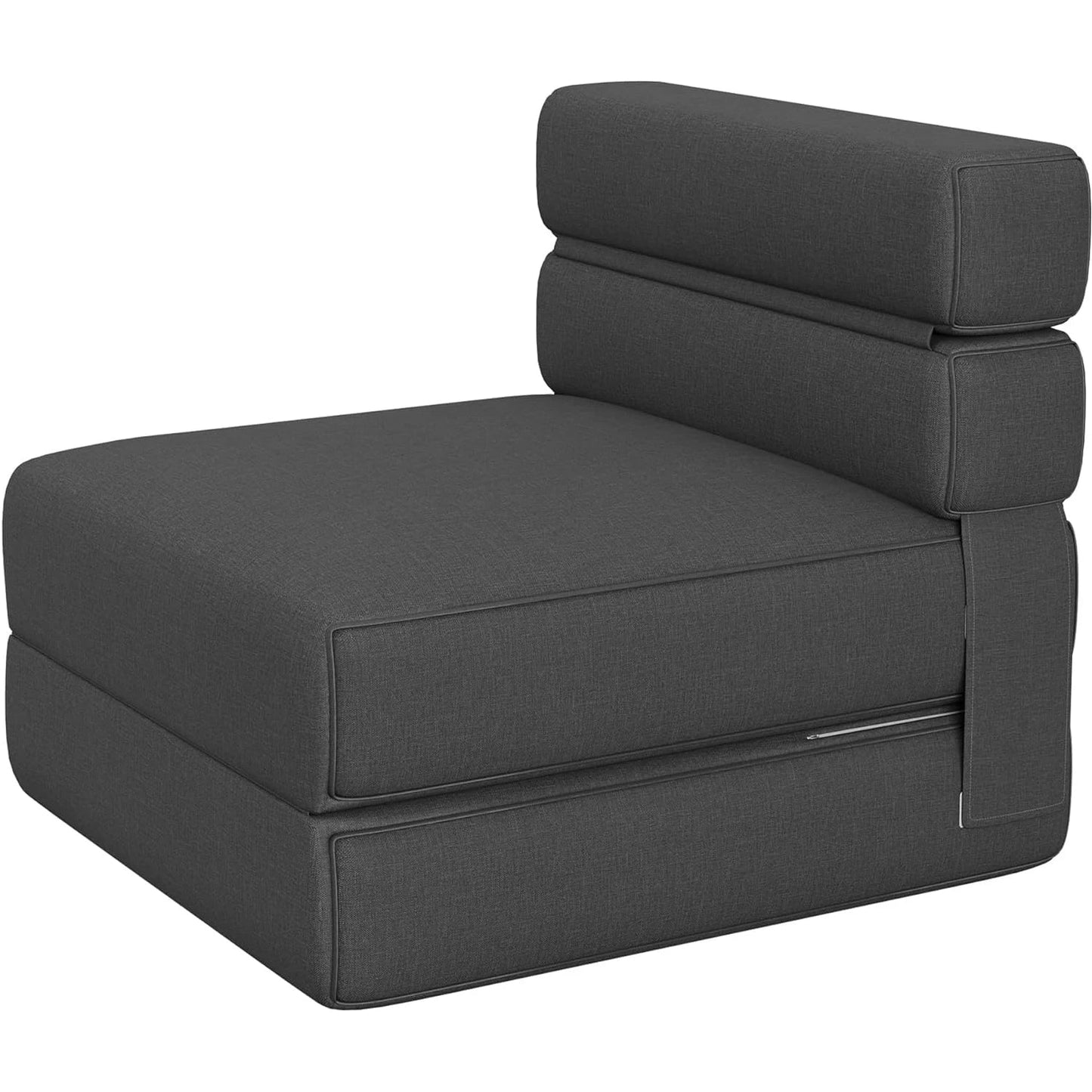 Foldable Sofa Bed Convertible Sleeper Chair with Pillow Comfort Sofa Chair High-Density Memory Foam Removable Linen Cover