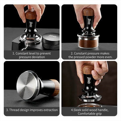 Bincoo Pro Constant-Force Tamper , 51/58mm Precision Fit, 30LB Consistent Pressure, Professional Espresso Tool
