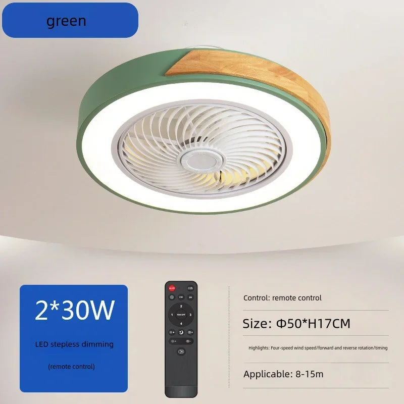 Nordic Wood Ceiling Fan Light Smart Ceiling Fans With Light For Living Room Dining Room Reversible 6 Speeds 50CM Fans Light