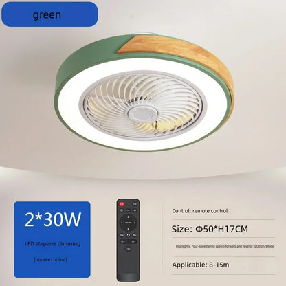 Nordic Wood Ceiling Fan Light Smart Ceiling Fans With Light For Living Room Dining Room Reversible 6 Speeds 50CM Fans Light