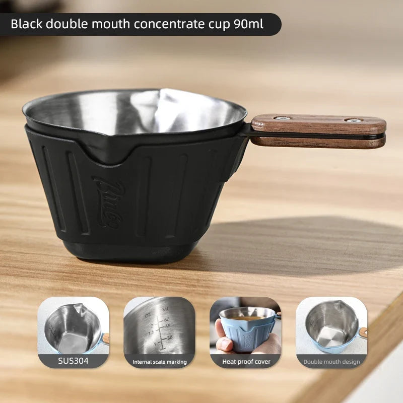 Bincoo Multi Color Espresso Shot Glass, 304 Stainless Steel with Heat Resistant Design and Precise Measurement Scale for Barista