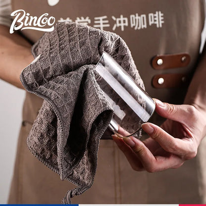BINCOO Coffee Machine Cleaning Cloth Waffle Weave Microfiber Towel Absorbent Lint Free for Espresso Maker Barista Tools