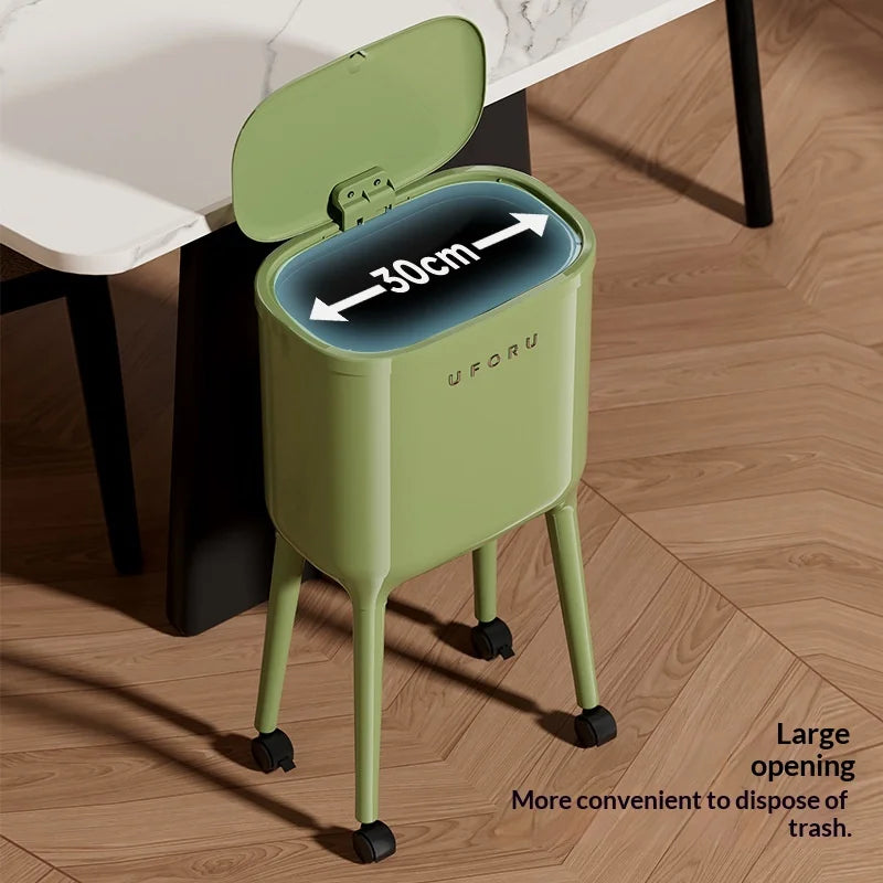 Waste Bins Step Trash Can Covered Lid Large Capacity Kitchen Bathroom Living Room Soft Close Garbage Bin Trash Can Household
