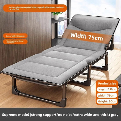 Single folding bed office lunch break artifact sleeping back chair can be placed flat hospital escort bed outdoor camp bed