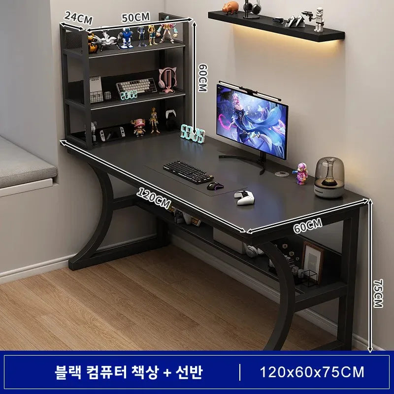 Gaming Desk Storage Sturdy Computer Desk Desktop Rack Bedroom Office Study Writing Simple Mobilier Bureau Office Furniture