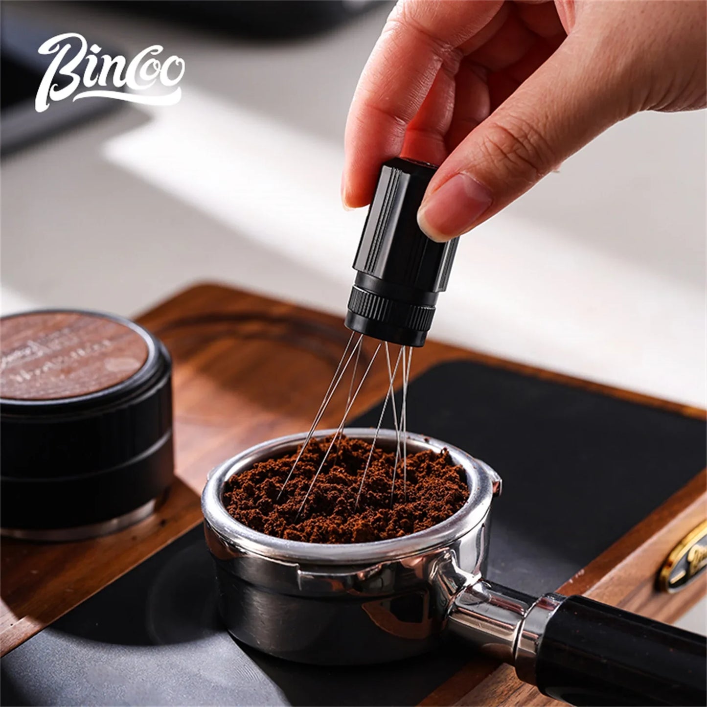 Bincoo Espresso WDT Tool, Professional Coffee Distributor Needle for Breaking Clumps and Ensuring Even Grounds Preparation