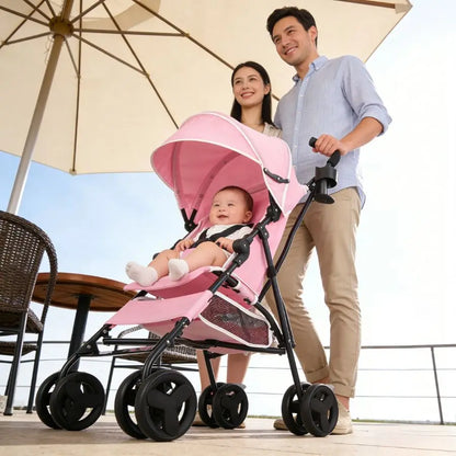 Umbrella Stroller, Lightweight Compact Foldable Baby Stroller for Travel, Easy One-Hand Fold, Multi-Position Canopy