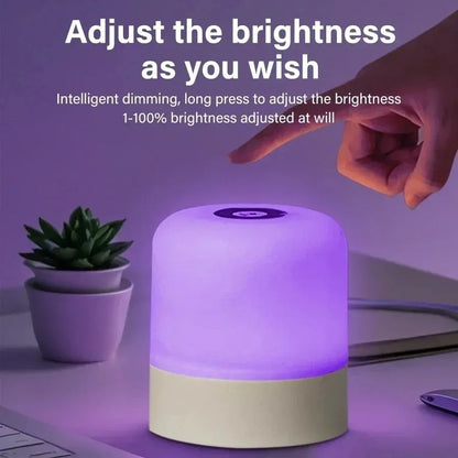 Dimmable Touch Night Light Rechargeable Remote Control Night Light RGB Table Lamp Ambient Light for Bedroom Living Room