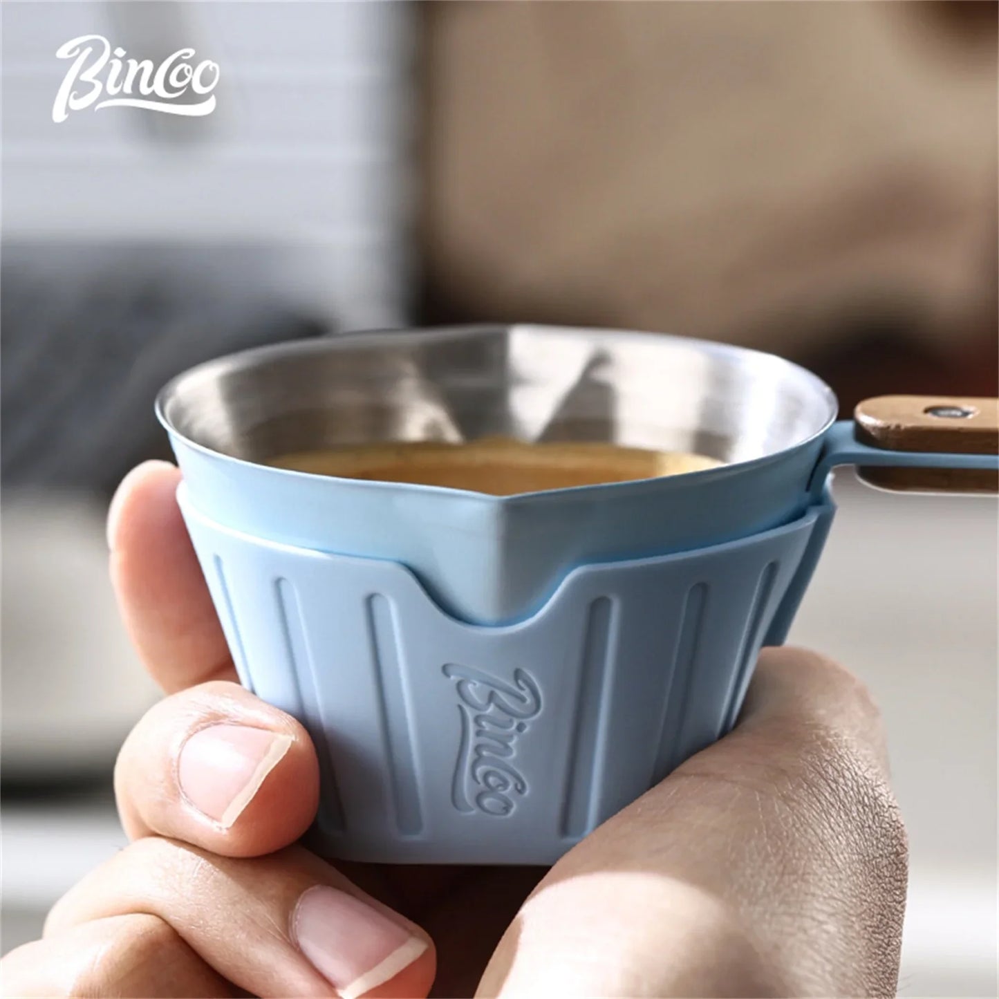 Bincoo Multi Color Espresso Shot Glass, 304 Stainless Steel with Heat Resistant Design and Precise Measurement Scale for Barista