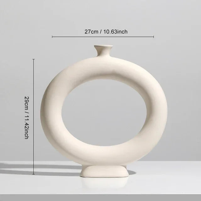 Nordic Style Flower Vase Morandi Geometric Vase Ceramic Art Crafts Bedroom Living Room Desktop Decoration Vase Decoration Home