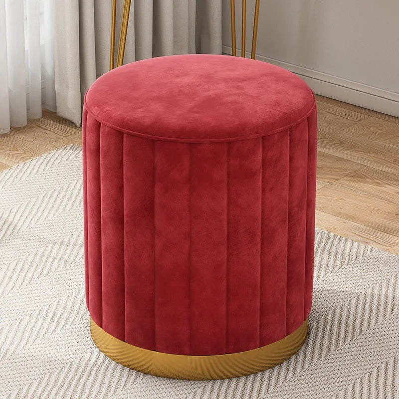 Makeup stool light luxury round stool chair bedroom Internet celebrity storage bench sofa stool dresser stool makeup chair small