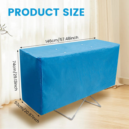 Heated Clothes Airer Drying Cover Polyester Drying Rack Dustproof Cover Foldable Clothes Rack Protective Cover Home Accessories