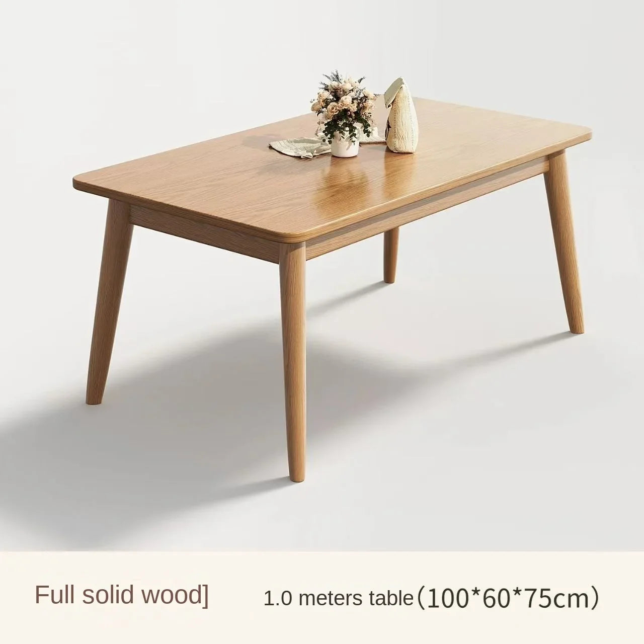 Solid wood dining table modern home rectangular dining table Japanese style dining table small apartment simple
