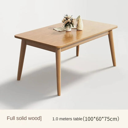 Solid wood dining table modern home rectangular dining table Japanese style dining table small apartment simple