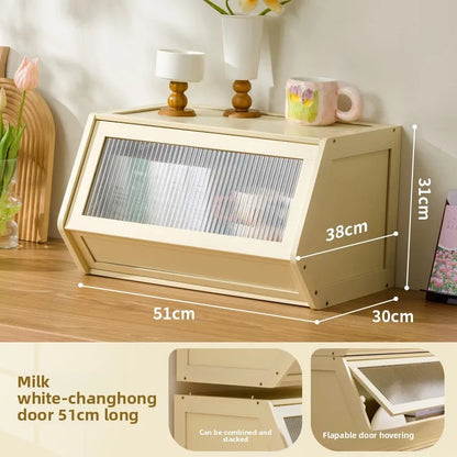Multi functional stackable storage cabinet with lid, miscellaneous storage box, household storage box, bedside cabinet