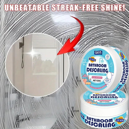 Powerful Bathroom Glass Polish Gel • Hard Water Stain Remover & Scale Cleaner for Shower Doors, Tiles, Stainless Steel • Multi-S