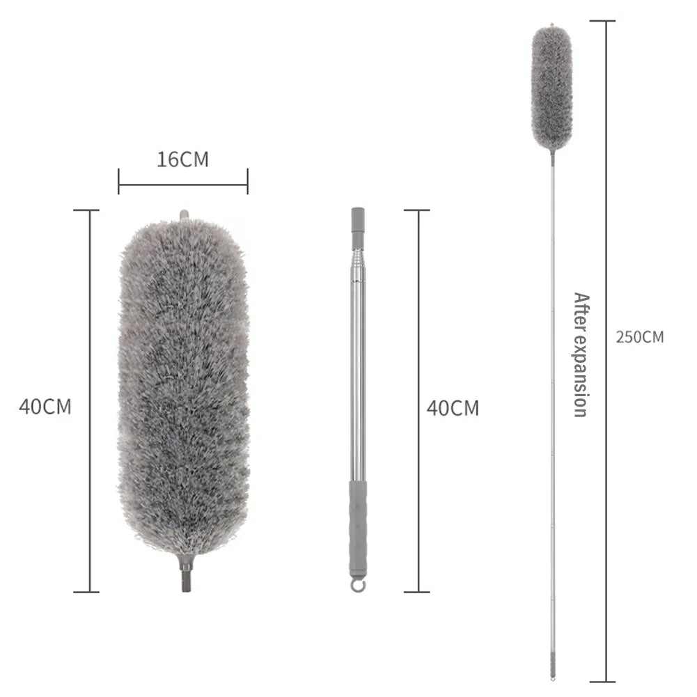 New Microfiber Duster Extendable Duster Cleaner Brush Telescopic Ceiling Microfiber Brushes Bendable Dust Cleaning