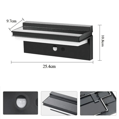 Outdoor Solar Wall Light LED energy conservation Waterproof  Motion Sensor wall lamp Courtyard Villa Fence Landscape Lighting