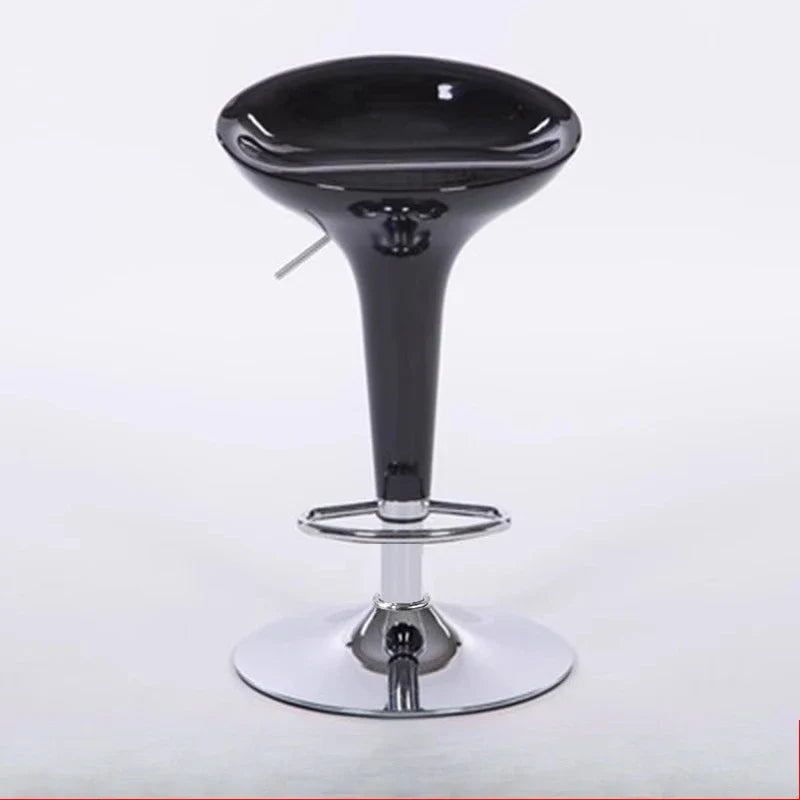 Adjustable Height Swivel Bar Stool Counter Chair PU Leather Backrest Footrest Modern Minimalist Kitchen High Stool