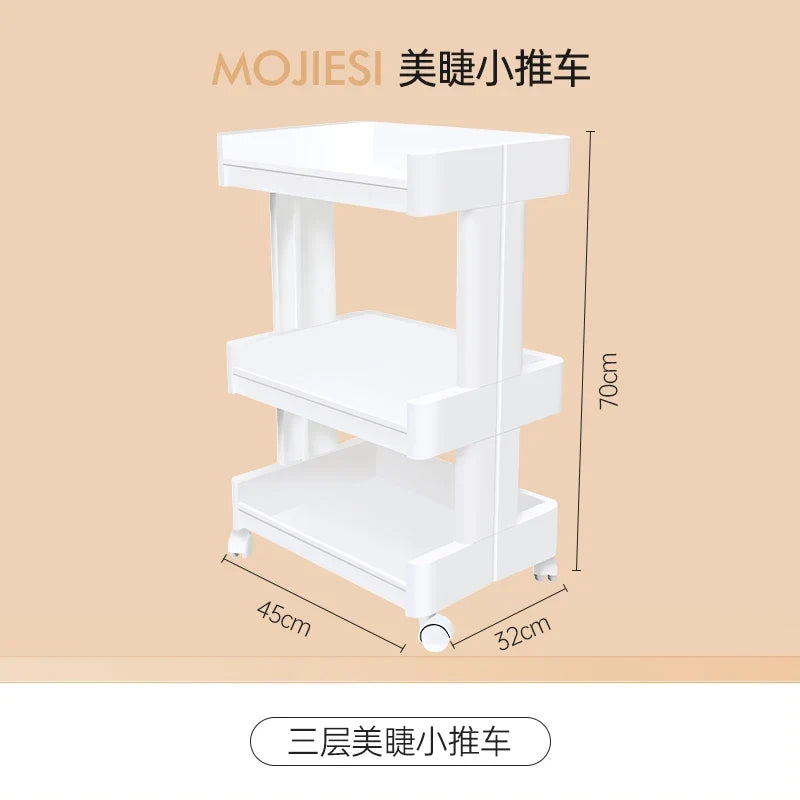 Hairdressing Storage Professional Aesthetic Cart Wheels Beauty Salon Tray Salon Equipment Furniture Commercial Furniture