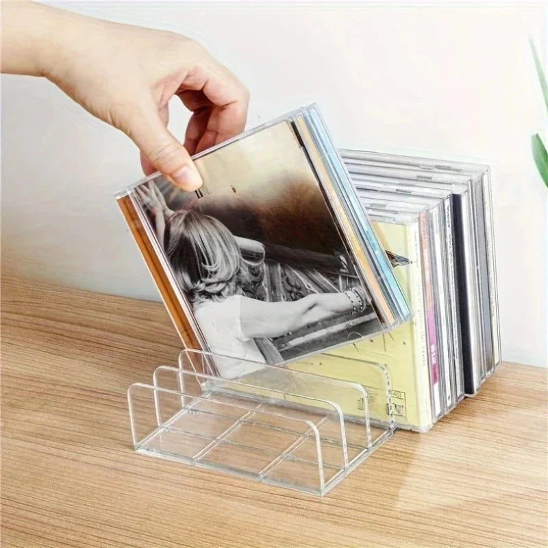 DVD/CD Organizer,Eyeshadow Palette Storage Tray Cosmetics Rack Makeup Tools Compartment Holder Sunglasses Storage Shelf