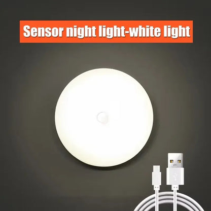 1/3PCS LED Motion Sensor Light Night Light USB Rechargeable Night Lamp for Kitchen Cabinet Wardrobe Lamp Staircase Closet Light