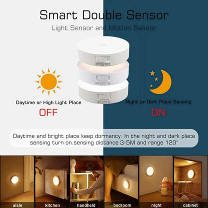 Motion Sensor Light Bedroom Night Light Room Decor USB LED Lamp Rechargeable Home Decoration Lights For Stairs Hallway Closet
