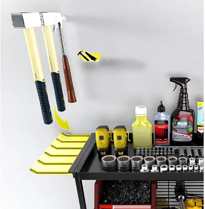 Power Tool Storage Wall Mounted Rack 4 Layer Power Drill Tool Holder Heavy Duty Tool Shelf for Garage, Workshop
