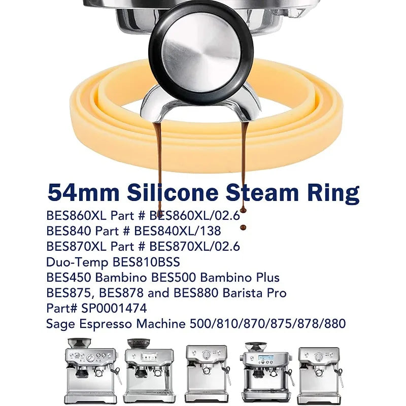 54MM Silicone Steam Ring Grouphead Gasket for Breville Espresso Machine 878/870/860/840/810/500/450 Sage500/870/810/875/878/880
