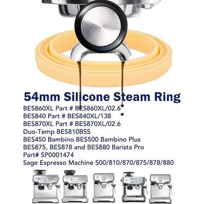 54MM Silicone Steam Ring Grouphead Gasket for Breville Espresso Machine 878/870/860/840/810/500/450 Sage500/870/810/875/878/880