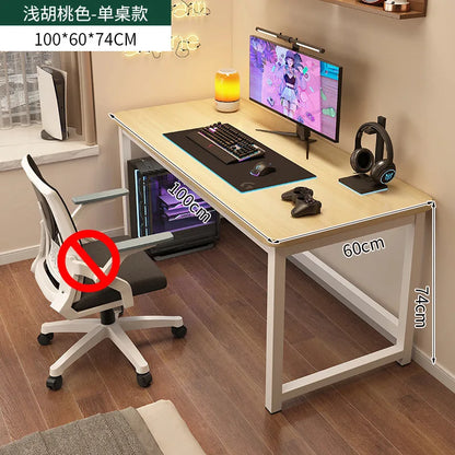 Ergonomic Computer Desk Gaming Desk Folding Adjustable Height Office Study Table Space Saving L Shaped Small Room Furniture