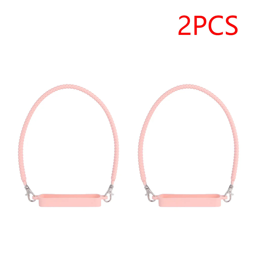 Soft Silicone Water Bottle Handle Silicone Portable Thermo Bottle Sling Carrier Holder With Strap for  Stanley Cup Accessories