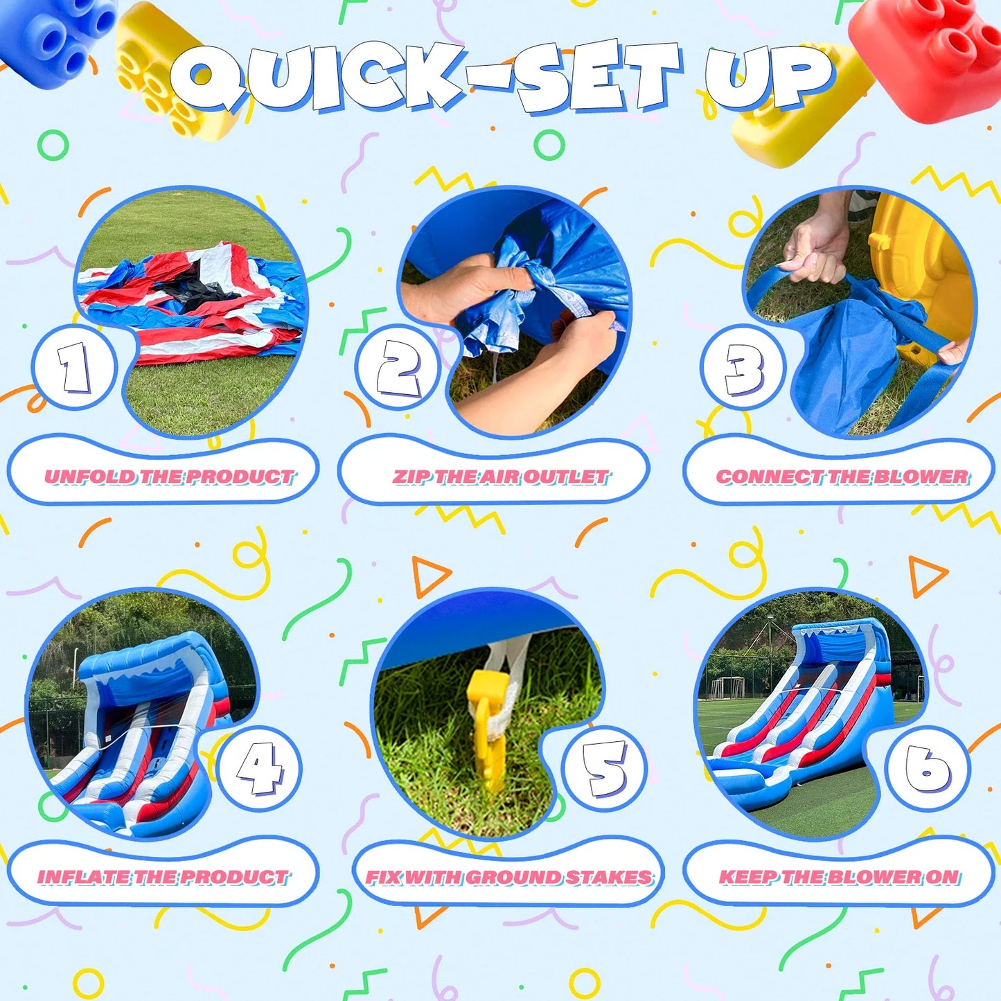 Water Slide Grade Inflatable Water Slide Outdoor Indoor, Birthday Party Inflatable Grade Water Slide Swimming Pool,  Slide Park