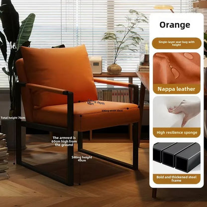 Nordic lazy sofa light luxury sales single wrought iron leisure chair balcony negotiation bedroom living room minimalist sofa