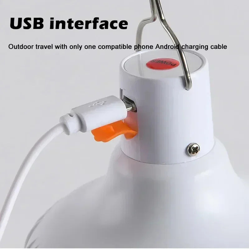 Solar Powered Lamps Portable Led Bulbs 80-500W LED Energy Saving Light for Outdoor Camping Tent Night Fishing Emergency Lights