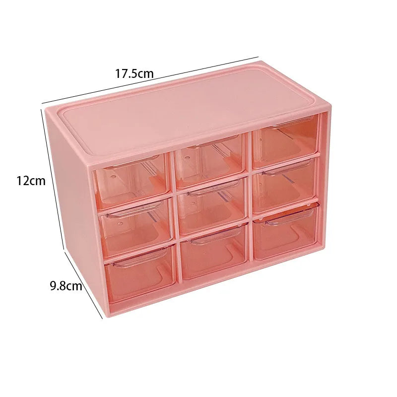 Dustproof Multi-Grid Desktop Drawer Organizer - Portable Storage Box for Jewelry, Cosmetics, Desk Drawer Organizer Box