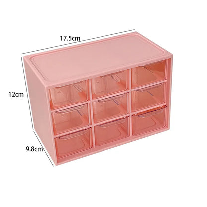 Dustproof Multi-Grid Desktop Drawer Organizer - Portable Storage Box for Jewelry, Cosmetics, Desk Drawer Organizer Box