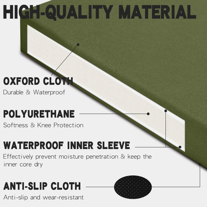 Extra Thick Garden Knee Pad Waterproof Easy Clean Portable Non-Slip Kneeling Cushion for Outdoor Gardening, Flooring, Repairs