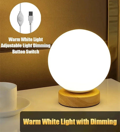 RGB Color Changing LED Night Light USB Rechargeable LED Table Lamp Bedside Lamp for Home Office Bedroom Living Room Light