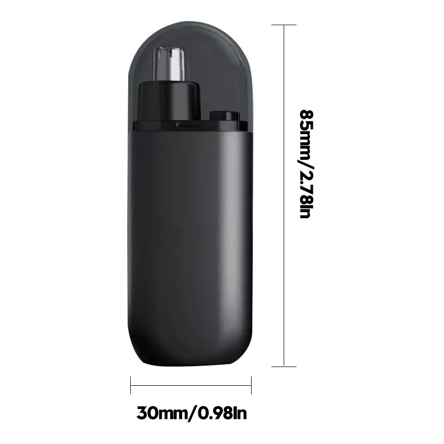 Rechargeable Nose/Ear Hair Trimmer for Men & Women - 2-in-1 Waterproof Dual Blade, Cordless Auto Groomer with USB Charging