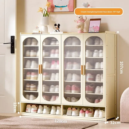 New shoe cabinet household multi-layer storage shoes dust-proof door porch floor large-capacity porch rack shoe rack